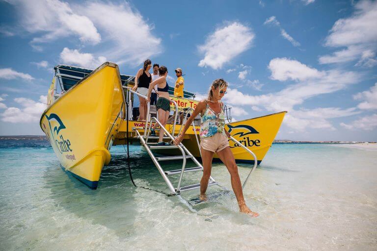 Watertaxi to Klein Bonaire - No Name Beach - Bonaire - Departure from Karel's BeachBar
